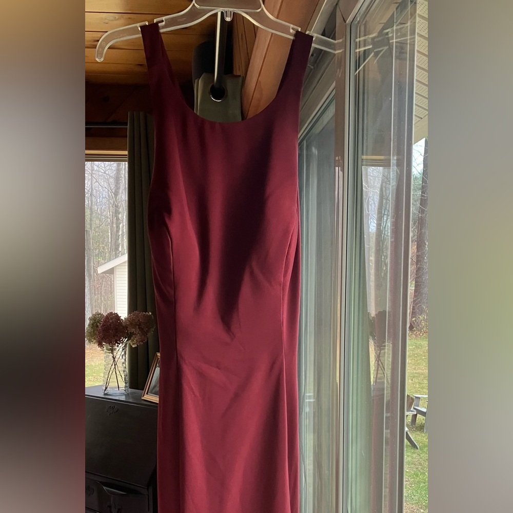 Bari Jay Burgundy Maxi Dress - Picture 5 of 8